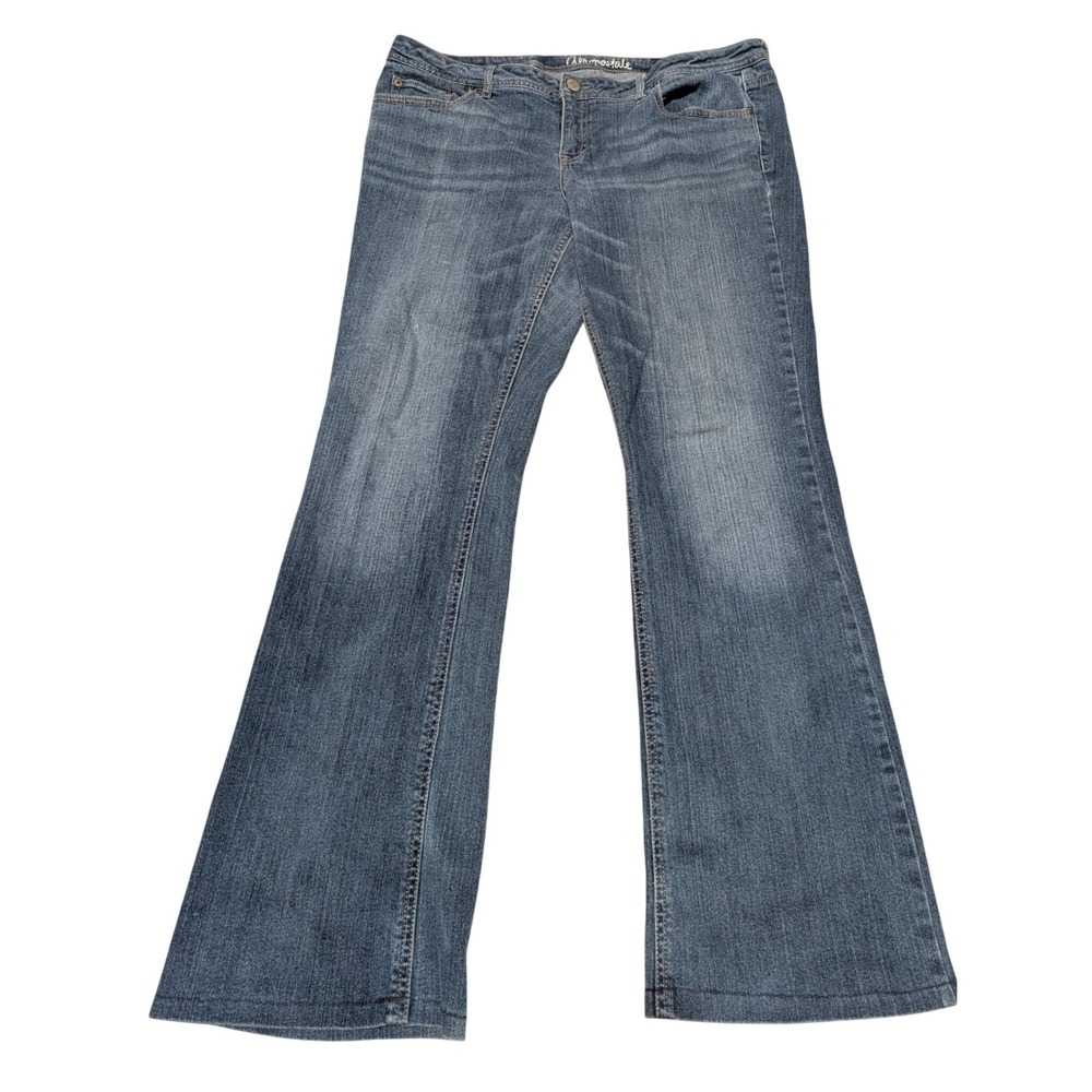 Y2K Aeropostale Jeans Women 14 Long Blue Chelsea Bootcut Medium Wash Stretch